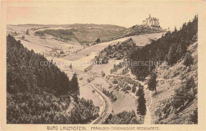 Burg Lauenstein Frankenwald Kronach Bayern Fraenkisch Thueringische Grenzwarte