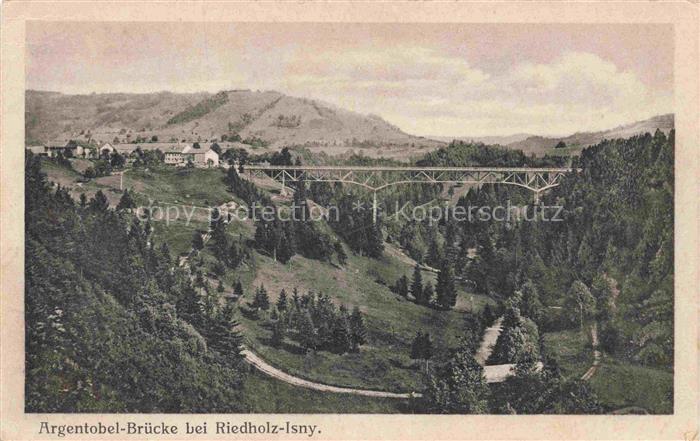 Riedholz Isny Allgaeu Bayern Argentobel Bruecke