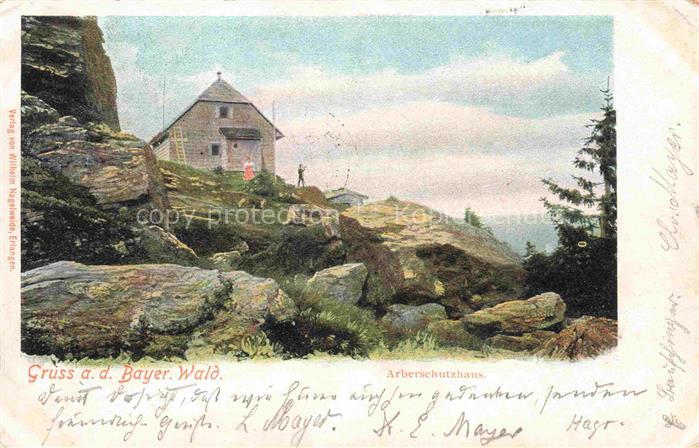 Arberschutzhaus 1456m Bayerisch Eisenstein Bayern Panorama