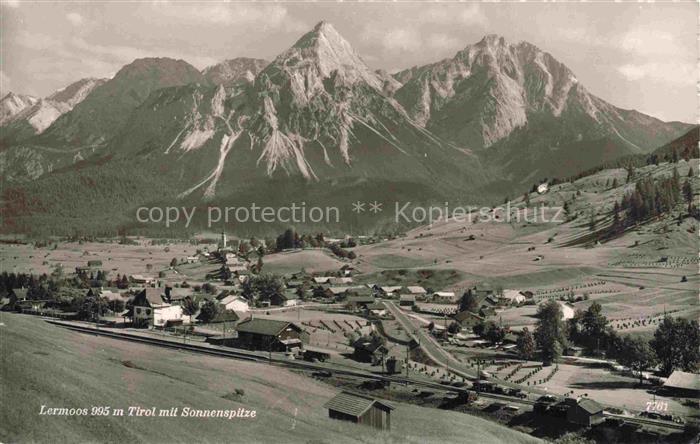 Lermoos Tirol AT mit Sonnenspitze