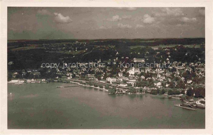 Starnberg Starnbergersee Bayern Fliegeraufnahme