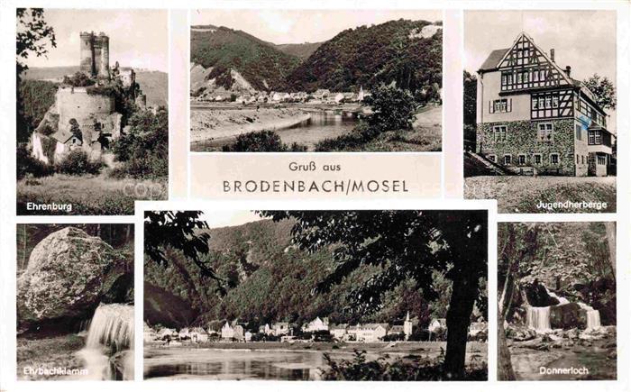 Brodenbach Mosel Rheinland-Pfalz Ehrenburg Panorama Jugenherberge Ehrbachklamm D
