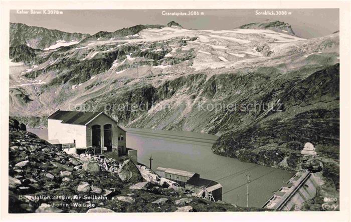 Enzingerboden Bergstation der Seilbahn Enzingerboden Weisssee mit Granatspitze