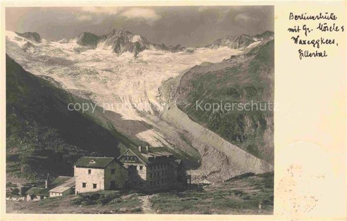 Berlinerhuette Berliner-Huette 2040 Zillertal Tirol AT mit Gr Moesele und Waxegg