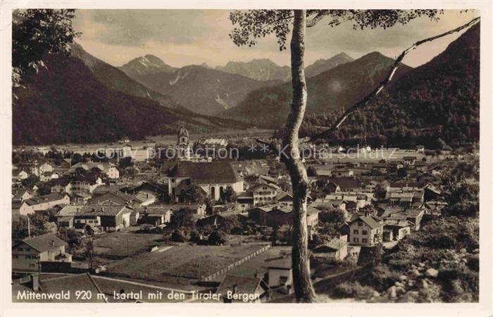 MITTENWALD Bayern Isartal mit den Tiroler Bergen