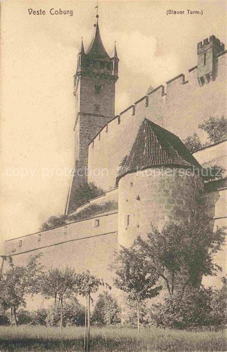Coburg Bayern Veste Coburg Blauer Turm