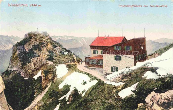 Wendelstein 1839m Bayrischzell Bayern Unterkunftshaus mit Gachenblick