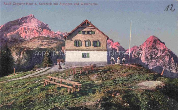Adolf Zepperitzhaus 1652m Garmisch-Partenkirchen bayern am Kreuzeck mit Alpspitz