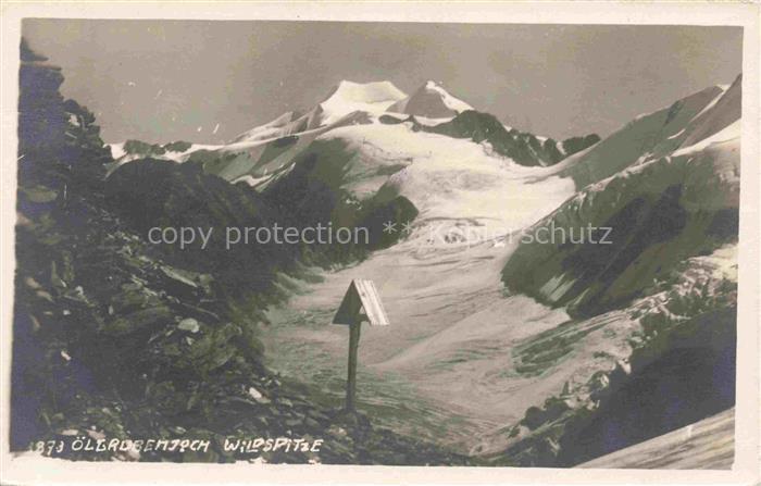 oelgrubenjoch Kaunergrat oetzaler Alpen Tirol AT mit Wildspitze