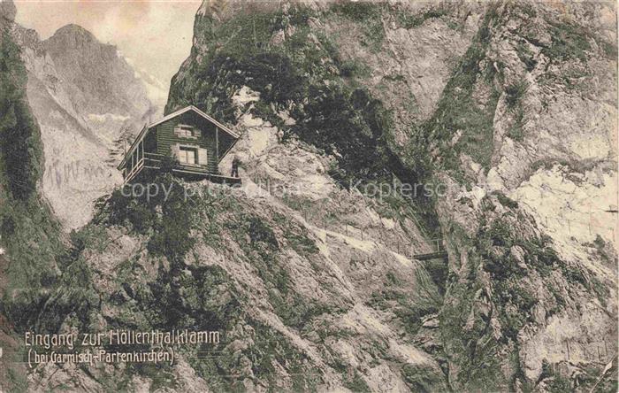 Hoellentalklamm Garmisch-Partenkirchen Eingang Berghuette