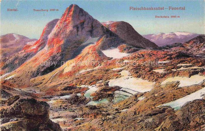 Fleischbanksattel Feuertal Windischgarsten Oberoesterreich AT Panorama mit Almta