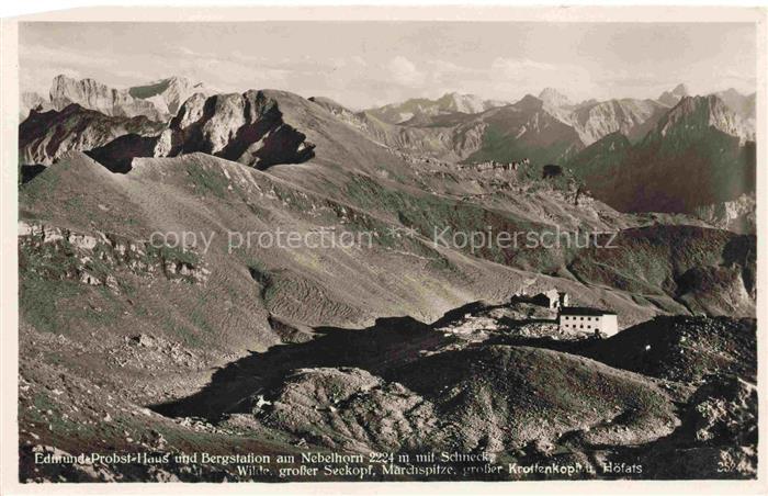 Edmund-Probst-Haus 1923m Nebelhorn Oberstdorf Bayern Bergstation am Nebelhorn