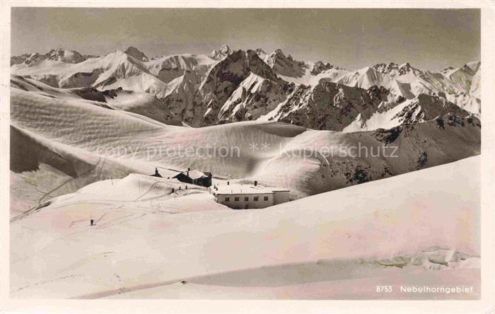 Nebelhornbahn Oberstdorf Bayern Bergstation Edmund Probst Haus mit Hoefats Blick