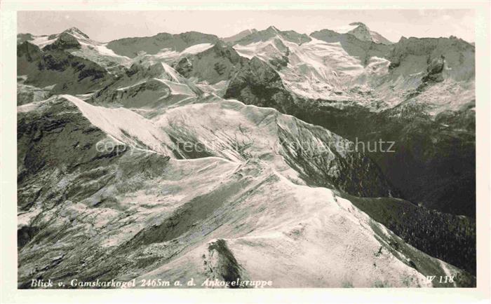Ankogelgruppe  Ankogelspitze Hohe Tauern Kaernten AT Blick vom Gamskarkogel