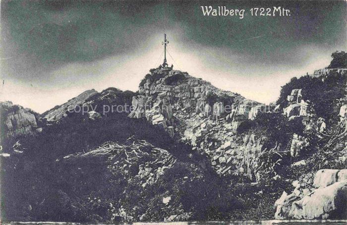 Wallberg 1723m Tegernsee Bayern Panorama Gipfelkreuz