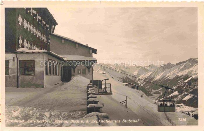 INNSBRUCK Tirol AT Patscherkofel Blick von der Kopfstation ins Stubaital