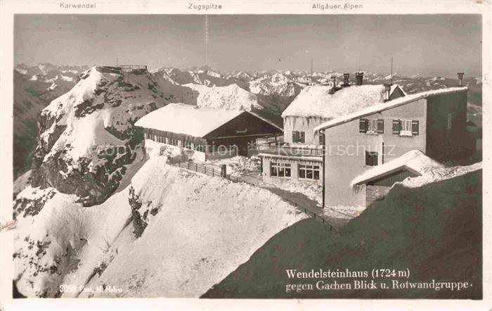Wendelsteinhaus 1724m Bayrischzell Bayern mit Gachenblick und Rotwandgruppe