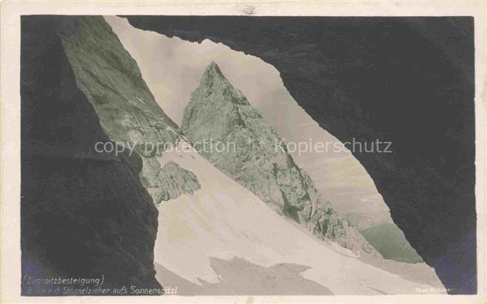 Zugspitze Garmisch-Partenkirchen Bayern Blick zum Stopselzieher aufs Sonnenspitz