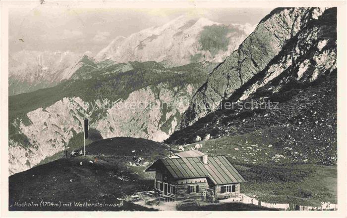Hochalm 1705m Wettersteingebirge Oberstdorf mit Wettersteinwand