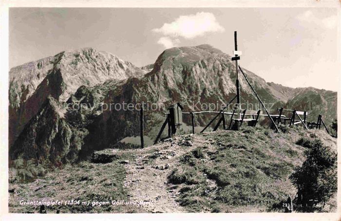 Gruensteingipfel 1304m Berchtesgaden mit Goell und Brett