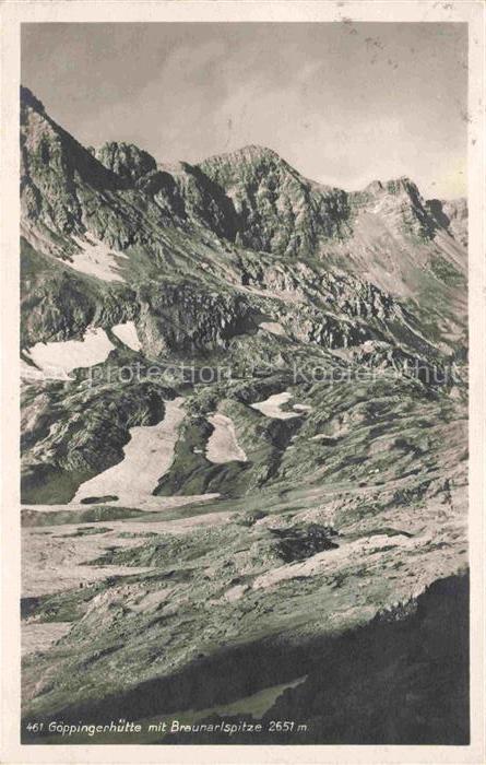 Goeppingerhuette 2245m Lech Vorarlberg AT mit Braunarlspitze