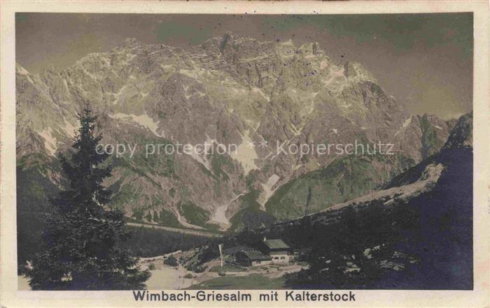 Wimbach-Griesalm Wimbachgriesalm Berchtesgaden Bayern mit Kalterstock