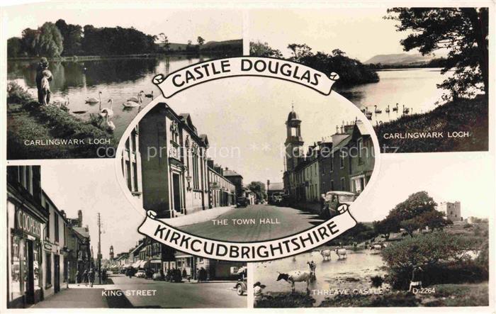 Kirkcudbrightshire Scotland UK Castle Douglas Carlingwark Loch The Town Hall Kin