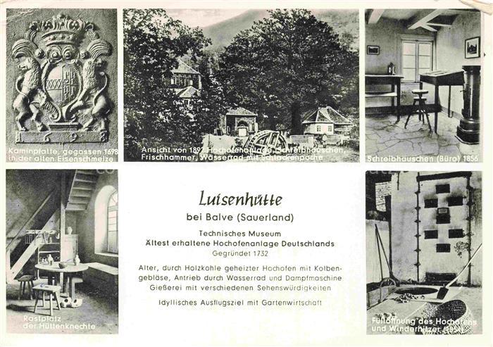 Balve Maerkischer Kreis Sauerland NRW Luisenhuette Kaminplatte Hochofenanlage Sc