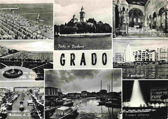 GRADO Gorizia IT Spiaggia Isola di Barbana Interno Basilica S Eufania Villa Marc
