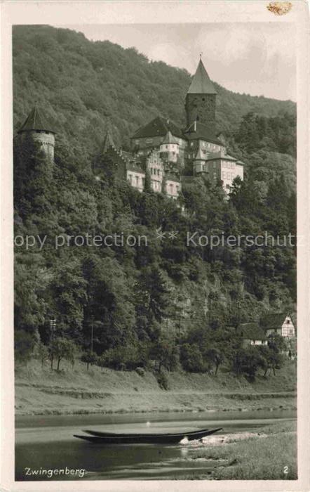 Zwingenberg Bergstrasse Hessen Burg-Zwingenberg Neckar Kahn Fachwerk Wald Schlos