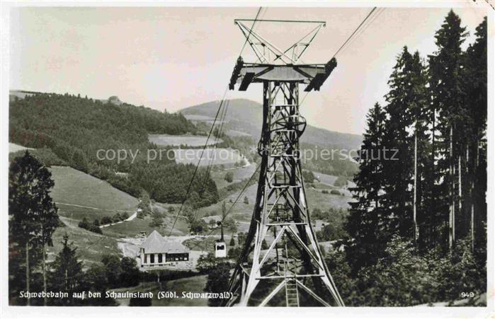 Schauinsland Oberried BW Schwebebahn Schauinsland Schwarzwald Gondel Stahlmast W