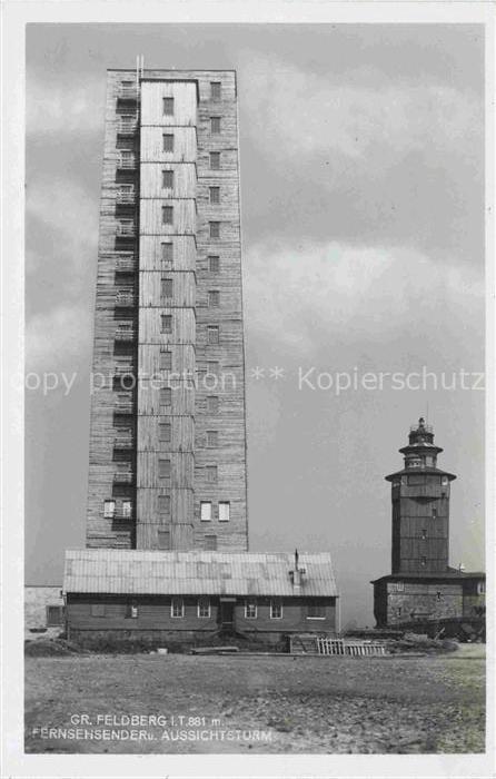 Grosser Feldberg Taunus 881m Hessen Fernsehsender Aussichtsturm Taunus Holzturm