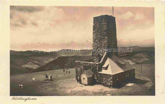 Feldberg 1450m Schwarzwald BW Feldbergturm Aussichtsturm Steinturm Bergstation S