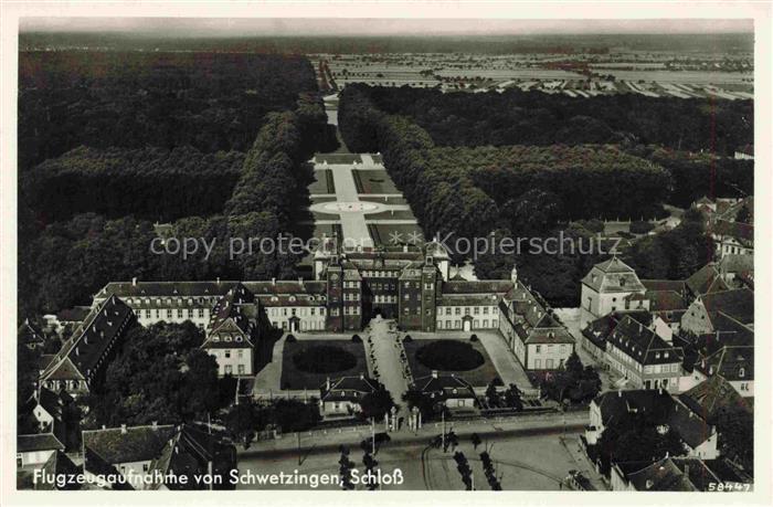Schwetzingen BW Schloss-Schwetzingen Schlosspark Barockgarten Allee Schlossanlag
