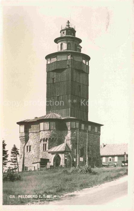 Grosser Feldberg Taunus 881m Hessen Aussichtsturm Bismarckturm Taunus Steinbau T