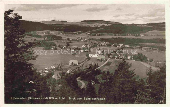 Hinterzarten Breisgau-Hochschwarzwald BW Scheibenfelsen Schwarzwald Panorama Kir