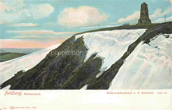 Seebuck Feldberg Schwarzwald BW Bismarckdenkmal Seebuck Schnee Winter Denkmal Ha