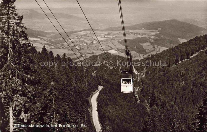 Schauinsland-Bergbahn FREIBURG  Oberried BW Seilbahn Gondel Bergpanorama Schwarz