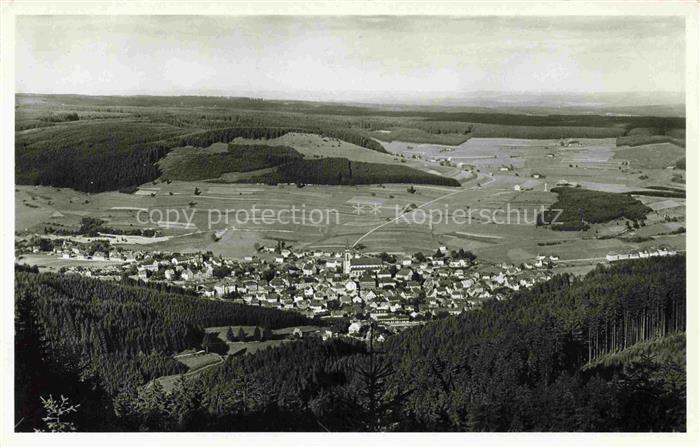 Neustadt Titisee Schwarzwald BW Hochfirst Schwarzwald Nadelwald Felder Tal Kirch