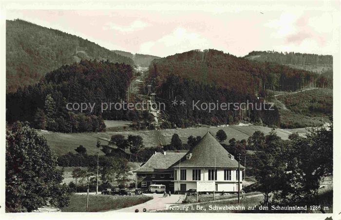 Schauinsland Oberried BW Schwebebahn Seilbahn Bergstation Nadelwald Schwarzwald