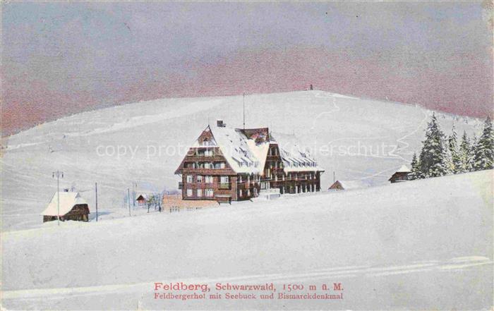 Feldberg 1450m Schwarzwald BW Feldbergerhof Seebuck Bismarckdenkmal Winter Schne
