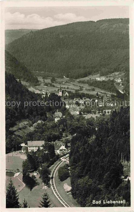 Liebenzell BAD LIEBENZELL Tal Schwarzwald Kurort Eisenbahn Haeuser Waelder Kirch