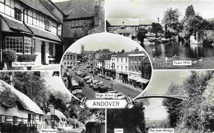 Andover SOUTHAMPTON UK Angel-Inn High-Street Town-Mills Wherwell Iron-Bridge Meh