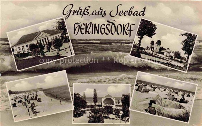 Papenberge Heringsdorf Ostseebad Usedom Kurhaus Strand Ostsee Wellen Strandkoerb