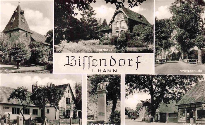 Bissendorf Osnabrueck Kirche Pfarrhaus Wietzebruecke Postamt Kriegerdenkmal Mark