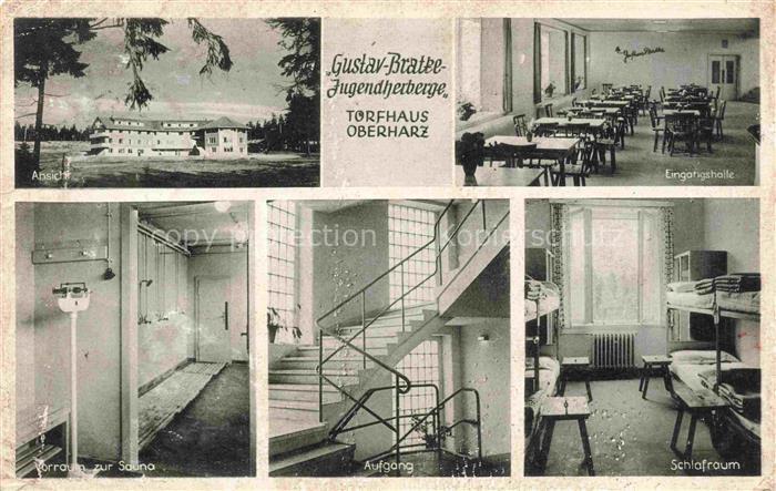 Torfhaus Altenau Harz Niedersachsen Jugendherberge Eingangshalle Sauna Schlafrau