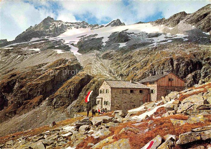 Friesenberghaus 2498m Zillertal Tirol AT Friesenberghaus DAV Bergsteiger Gletsch