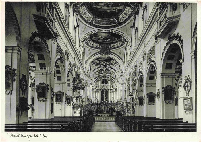 Oberelchingen Elchingen Neu-Ulm Bayern Klosterkirche Kircheninneres Barock Decke