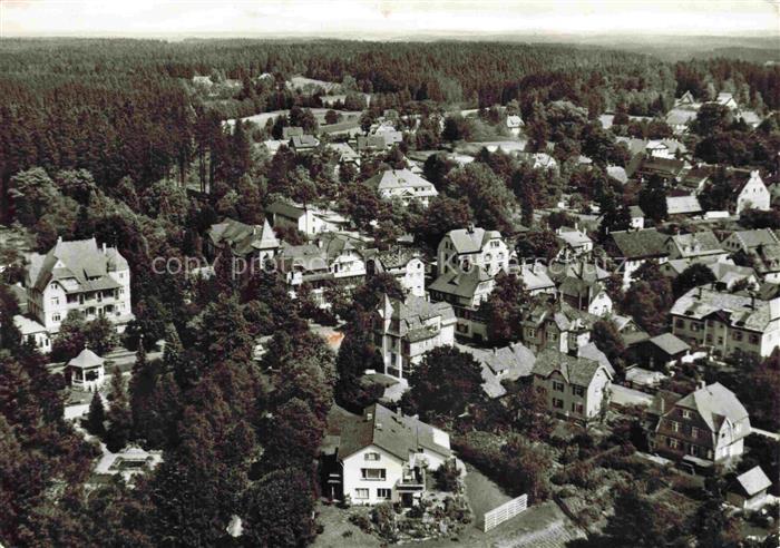 Koenigsfeld  Baden Schwarzwald BW Luftaufnahme Villen Schwarzwald Wald Kurort Ha