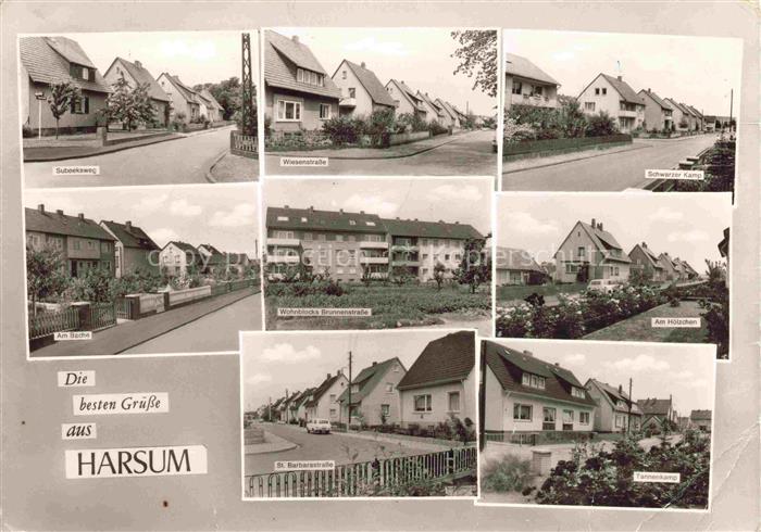 Harsum Gruss-aus Subbeksweg Wiesenstrasse Brunnenstrasse St-Barbarastrasse Wohnh